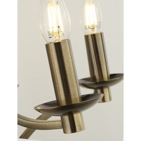 Searchlight Ascot - luster - Ø 88 x 150 cm - antiek messing