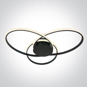 ONE Light Decorative - plafondverlichting - 65 x 8,2 cm - 60W TRIAC dimbare LED incl. - zwart