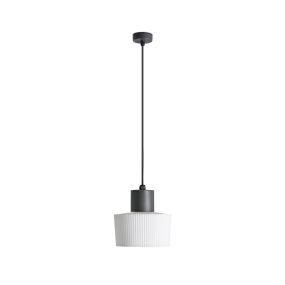 Faro Muffin - hanglamp - Ø 22 x 155 cm - IP44 - donkergrijs