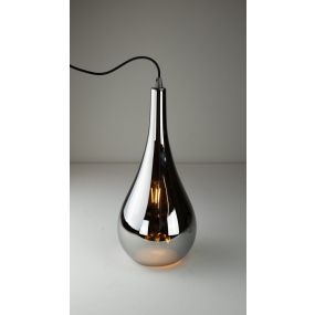 Vico Drop - hanglamp - Ø 20 x 150 cm - gerookt glas