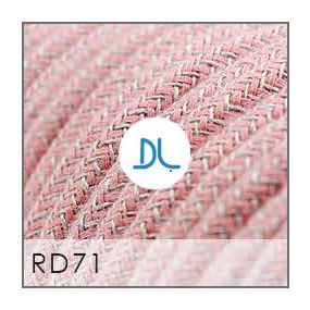 Daylight Italia - textielsnoer - per 100 cm - roos