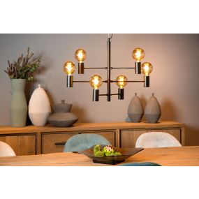 Lucide Leanne - hanglamp - 65 x 32 x 175 cm - zwart