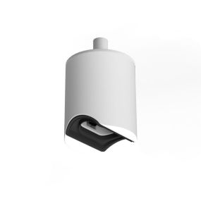 Creative Cables - hanglamp ronde fitting 1L - 12 x 200 cm - S14d - wit