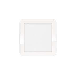 ETH Anne Square - plafondverlichting - 22,5 x 22,5 x 2,7 cm - 3 stappen dimbaar - 12W LED incl. - IP44 - wit