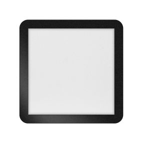 ETH Anne Square - plafondverlichting - 30 x 30 x 2,7 cm - 3 stappen dimbaar - 18W LED incl. - IP44 - zwart