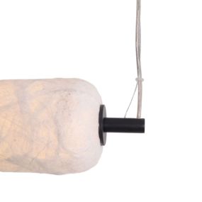 Maxlight Elena - hanglamp - 115 x 12 x 175 cm - 17W dimbare LED incl. - zwart en wit
