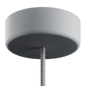Creative Cables Eiva - zachte siliconen plafondkap - ø 12,5 x 4 cm - IP65 - gletsjer grijs