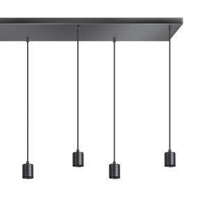 ETH Origin - hanglamp zonder glas - 160 x 30 x 200 cm - zwart