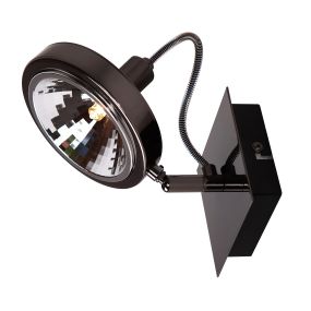 Maxlight Reflex - opbouwspot 1L - 10 x 10 x 20 cm - zwart en chroom