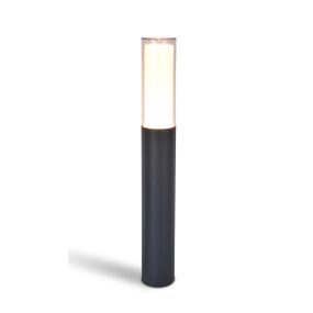 Lutec Dropa - tuinpaal - slimme verlichting -  Lutec Connect - 8,2 x 8,2 x 59 cm - 10W LED incl. - IP44 - donkergrijs