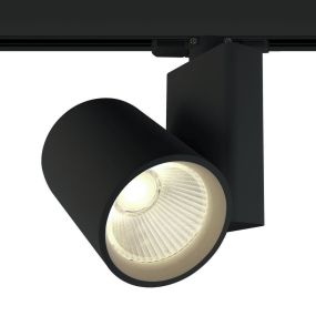 ONE Light COB Track Spot - rail spot met COB LED - 3-fase railsysteem - Ø 9 x 14 cm - 30W LED incl. - zwart - warm witte lichtkleur