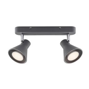 Nordlux Eik 9 - opbouwspot 2L - 28,5 x 8,6 cm - grijs