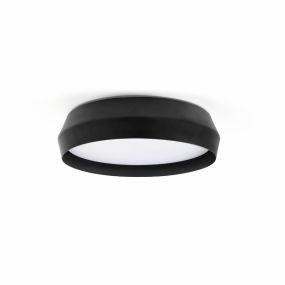 Faro Shoku - plafondlamp - Ø 35 x 9,3 cm - 24W dimbare LED incl. - zwart
