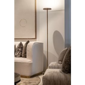 Artdelight Novara - vloerlamp - uplighter - Ø 24 x 180 cm - 18W dimbare LED incl. - brons