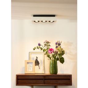 Lucide Xirax - opbouwspot - 36 x 14 x 8,8 cm - 3 x 5W dimbare LED incl. - dim to warm - wit