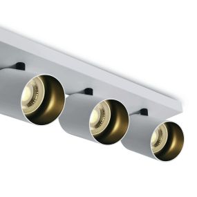 ONE Light Retro GU10 Spots - opbouwspot 3L - 39 x 7 x 10 cm - wit