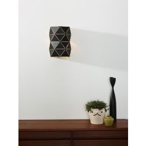 Lucide Otona - wandlamp - 15 x 8 x 20 cm - zwart