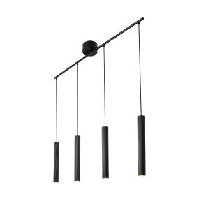 Nordlux Vico 4-rail - hanglamp - 115,5 x 5 x 170 cm - zwart