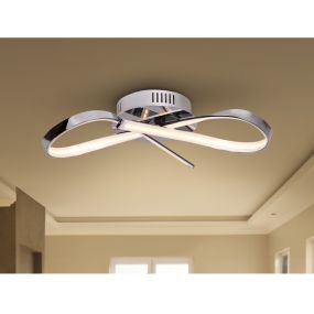 Maxlight Infinity - plafondverlichting - 15 x 14 x 45 cm - 14W LED incl. - chroom