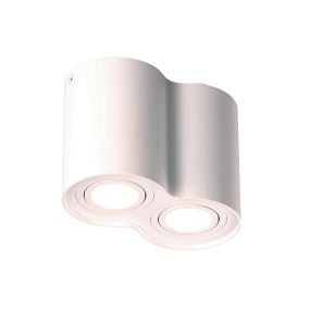 Maxlight Basic Round II - opbouwspot 2L - 17 x 9 x 12 cm - wit