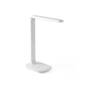 Faro Anouk - tafellamp - 13,5 x 35 x 40 cm -  met draadloze lader - 8W dimbare dim to warm LED incl. - wit