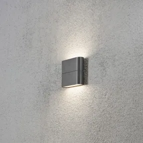 Konstsmide Chieri - buiten wandlamp - 11 x 3 x 9 cm - 6W LED incl. - IP54 - antraciet
