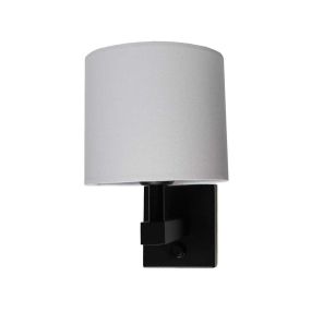Artdelight Lavos - wandverlichting met schakelaar - 9 x 11,5 cm - zwart
