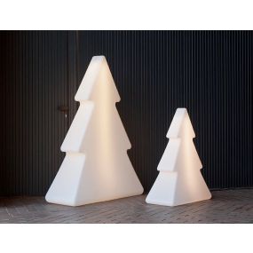 New Garden Pinus - oplaadbare vloerlamp op zonne-energie - 118 x 160 x 45 cm - 1,5W RGB LED incl. - IP65 - wit