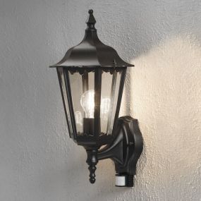 Konstsmide Firenze Up - wandverlichting met sensor- 29 x 48 x 22 cm - IP44 - zwart