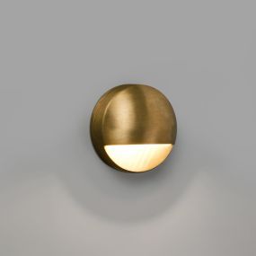 Faro Drak - wandverlichting - Ø 9 x 4,5 cm - 6W LED incl. - IP44 - messing