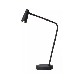 Lucide Stirling - oplaadbare tafellamp - 30,5 x 14 x 47,5 cm - 3 stap dimmer - 3W dimbare LED incl. - zwart