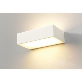Artdelight Eindhoven150 - buiten wandverlichting - 18,2 x 10 x 5 cm - 2 x 8W dimbare LED incl. - IP54 - wit