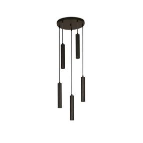 Searchlight Dulwich - hanglamp 5L - Ø 30 x 120 cm - zwart