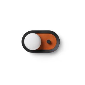 Faro Maya - wand/tafellamp - 12,2 x 8,7 x 8,9 cm - zwart en bruin