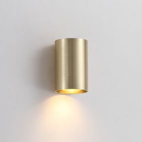 Searchlight Round - wandlamp - Ø 6,5 x 10 cm - goud