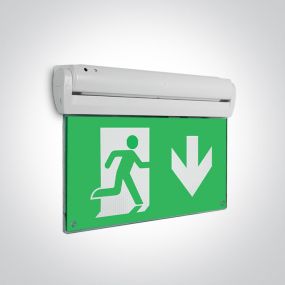 ONE Light Emergency LED Wall and Ceiling Light - 34,4 x 23,6 cm - 1,8W LED incl. - wit