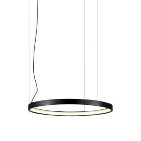 VK Lighting Circulus - hanglamp - Ø 52,7 x 200 cm - 24W dimbare LED incl. - zwart