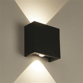 Projectlight Helmut - wandverlichting - 8 x 4 x 8 cm - 4W dimbare LED incl. - zwart