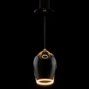 Segula LED lamp - Floating Wine - Ø 12 x 37 cm - E27 - 5W dimbaar - 2200K - zwart en gerookt