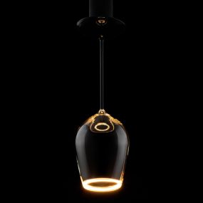 Segula LED lamp - Floating Wine - Ø 12 x 37 cm - E27 - 5W dimbaar - 2200K - zwart en transparant