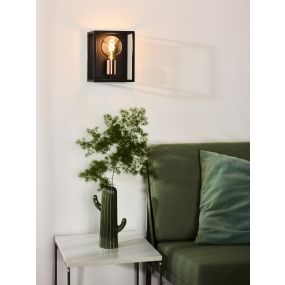 Lucide Arthur - wandverlichting - 18 x 15 x 22 cm - zwart