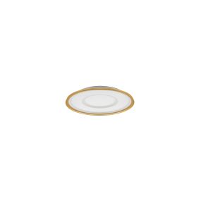 Nova Luce Figin - plafondlamp met afstandsbediening - Ø 50 x 6,5 cm - 40W dimbare LED incl. - zandgoud
