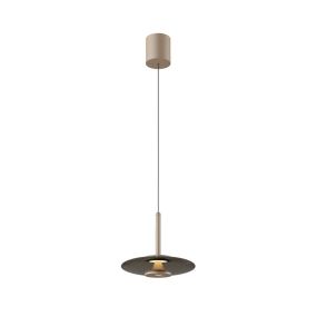 Artdelight Madison - hanglamp - Ø 22 x 200 cm - 11W dimbare LED incl. - champagne en koffie