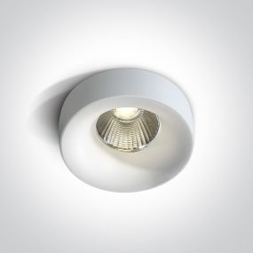 ONE Light Floating Ring Range - inbouwspot - Ø 85 mm, 68mm inbouwmaat - 12W dimbare LED incl. - IP65 - wit