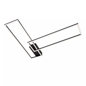 Lucide Arianne - plafondlamp - 22 x 93 x 7 cm - 23W LED incl. - instelbare lichtkleur - zwart