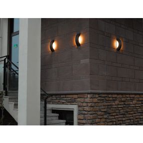 VK Lighting Lavi - buiten wandverlichting - 36 x 9,5 x 9,3 cm - 9W LED incl. - IP54 - antraciet
