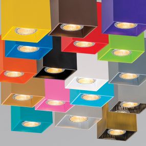 VK Simio Square - opbouwspot - 8,2 x 8,2 x 9,5 cm - donker blauw