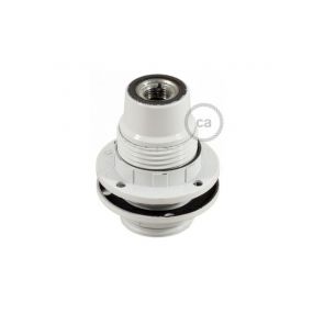 Creative Cables - Bakeliet E14 Fitting voor lampenkap met 2 schroefringen - Ø 2,8 x 5,5 cm - wit