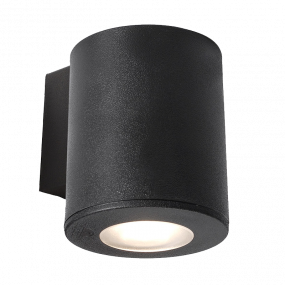 Elmark Franca - buiten wandverlichting - 9,5 x 11 x 12,8 cm - 6W LED incl. - IP55 - zwart (stockopruiming!)