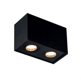 Maxlight Basic Square - opbouwspot 2L - 19 x 12 cm - zwart